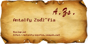 Antalfy Zsófia névjegykártya
