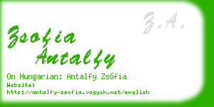 zsofia antalfy business card